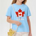 thumbnail image 5 of OGLCCG Kids Canada Flag T-Shirt Boys Girls Retro Canadian Maple Leaf Short Sleeve Tees Summer Cotton Crewneck Pullover Tops 3-10 Years, 5 of 5