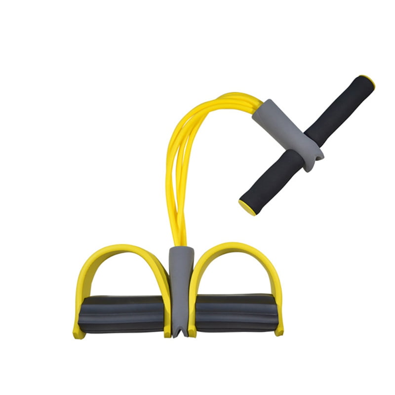 Fitness Gum 4 Tube Resistance Bands Latex Pedal Exerciser Sit up