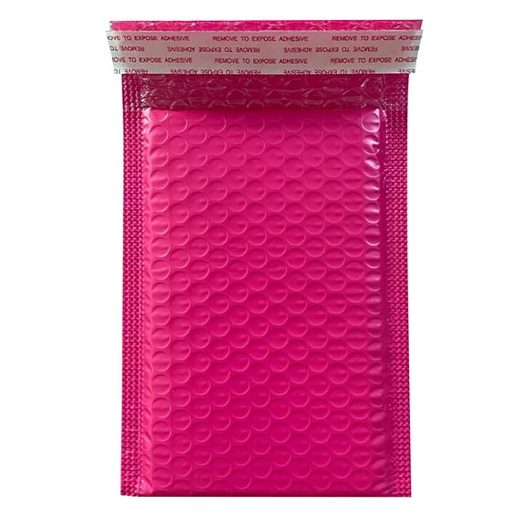 10pcs Waterproof Bubble Mailers, Padded Self-Seal Poly Envelopes in Pink – 5.1"x6.7" Protective Shipping Bags for Small Items