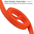 thumbnail image 4 of VIVAGLORY Dog Leash with Double Handle, Reflective Nylon Lead, Small, Orange, 5 ft, 4 of 6