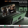 thumbnail image 3 of Galaxy A53 5G Case, Samsung Galaxy A53 5G Case with HD Screen Protector, [Military Grade] Shockproof Protection Case with 360° Magnetic Built-in Ring Kickstand Case for Samsung A53 5G, Green, 3 of 14