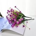 thumbnail image 3 of Cateissary De flores artificiales de plástico, plantas de tallo largo falso, ramo de imitación, arreglo para exteriores, porche, accesorios de fotografía Decoración Rojo púrpura Cateissary HA084186-04, 3 of 6