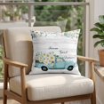 thumbnail image 4 of 16x16 Pillow Covers Set of 2, Spring Daisy Square Throw Pillow Covers for Couch/Sofa/Living Room, White Flowers Country Car Farmhouse Wood Grain Decorative Soft Pillowcases for Couch Throw Pillows, 4 of 9