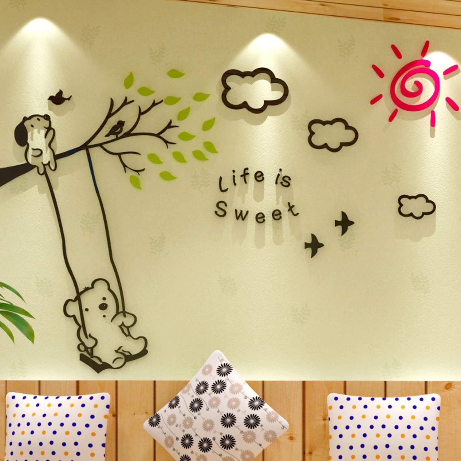 Cute Wall Stickers For Kids Bedroom Plane Home Decor Hfon Com