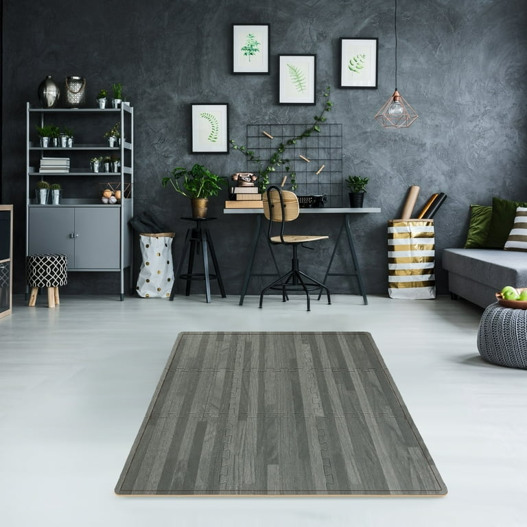 Sorbus Interlocking Floor Mat –Wood Print Multipurpose Foam Tile Flooring – Home, Office, Playroom (9 Tiles, 9 Sq ft, Gray) Sorbus Interlocking Floor Mat –Wood Print Multipurpose Foam Tile Flooring – Home, Office, Playroom (9 Tiles, 9 Sq ft, Gray)