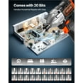 thumbnail image 6 of Dranite 12V Brushless Motor 1/4 Inch Cordless Impact Driver Kit - 3000 RPM Max with Battery & Charger, 20 Bits & LED Light, Ideal for Furniture, Electrical, Home Repairs, 6 of 10
