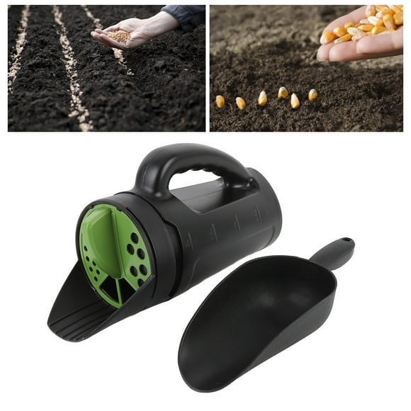Manual Shake Spreader, Plastic Materials Comfortable Handle Handheld Spreader High Efficiency 80 Ounce with Shovel for Road Spraying Salt