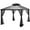 Black/Grey, variant on Costway 12ft x 10ft Hardtop Gazebo 2-tier Outdoor Galvanized Steel Canopy Grey
