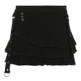 thumbnail image 3 of Falda plisada de mezclilla sexy Ygjytge para Mujer Negro T M, 3 of 9