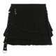 thumbnail image 3 of Falda Falda plisada de mezclilla sexy Mujer Chica Faldas góticas Con cordones Irregular Ruffle Cgtredaw para Mujer Negro T S, 3 of 9