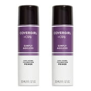 (2 pack) COVERGIRL Simply Ageless Anti-Aging Foundation Primer, 100 Clear