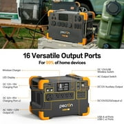 PECRON E2000LFP 1920Wh/2000W Portable Power Station with 6*200W Solar Panels Cart Kit Solar Generator for Home Emergency, Camping, Travel, RV, Off-Grid