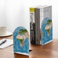 thumbnail image 5 of Lsque Earth View World Map Printed Wood Bookends,Non-Skid Bookend for Shelves,Heavy Duty Support Bookends,Non-Slip Foam Pads for Office, Home, and Library,1 Pair, 5 of 8