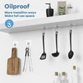 thumbnail image 3 of Huakan Wall Hooks Hanging Heavy Duty 22lb,Hangers Waterproof and Oilproof,Bathroom Kitchen Transparent Sticky Adhesive Hooks 10 Pcs, 3 of 6