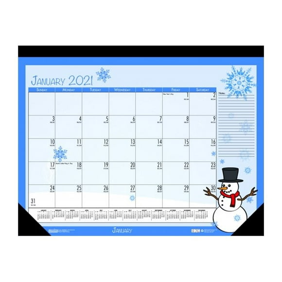 House of Doolittle Seasonal Holiday Depictions 1396 - Monthly deskpad calendar - desktop - 2022 - month to view - 18.5 in x 13 in - dated