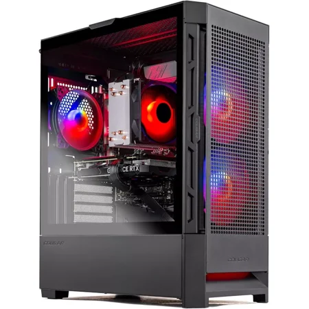 Skytech Blaze4 Mini Gaming PC Desktop, Ryzen 5 5600 3.5 Ghz (4.4GHz Turbo Boost), NVIDIA RTX 4060 8GB GDDR6X, 1TB SSD, 16GB DDR4 RAM 3200, 650W Gold PSU, Wi-Fi, Win 11 Home