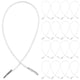 thumbnail image 1 of 100 cuerdas elásticas de púas redondas con púas metálicas para hacer mascarillas, encuadernación y manualidades (blanco), 1 of 6