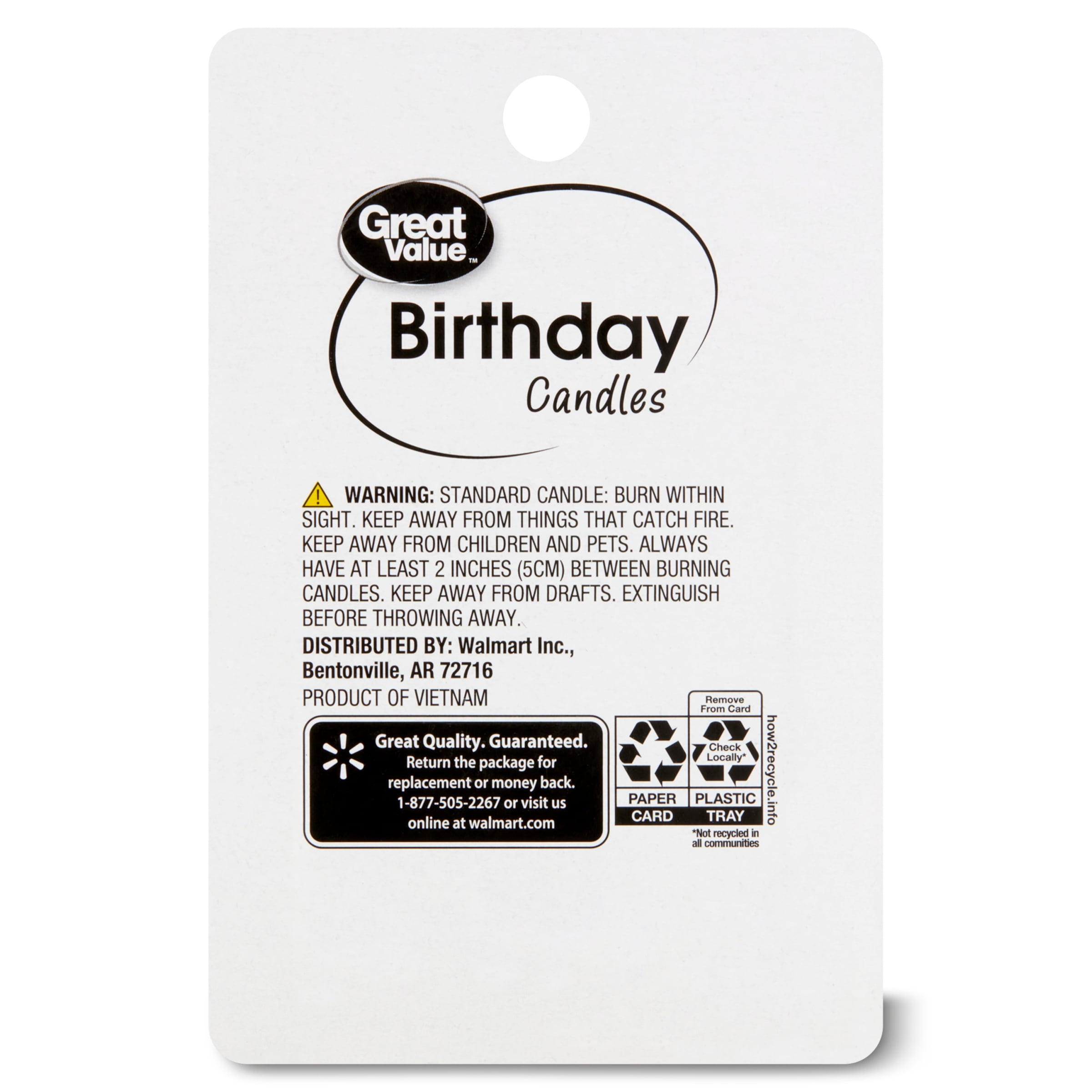 (3 pack) Great Value Straight & Wavy Birthday Candles, Black & Gold, 16 Count