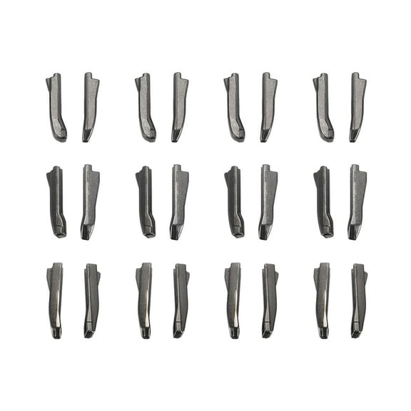 Uxcell Double Open Zipper Repair Latch Kits, 3Sizes Insert Pins Two-Way Separating Zippers, Metallic Black 12 Pairs