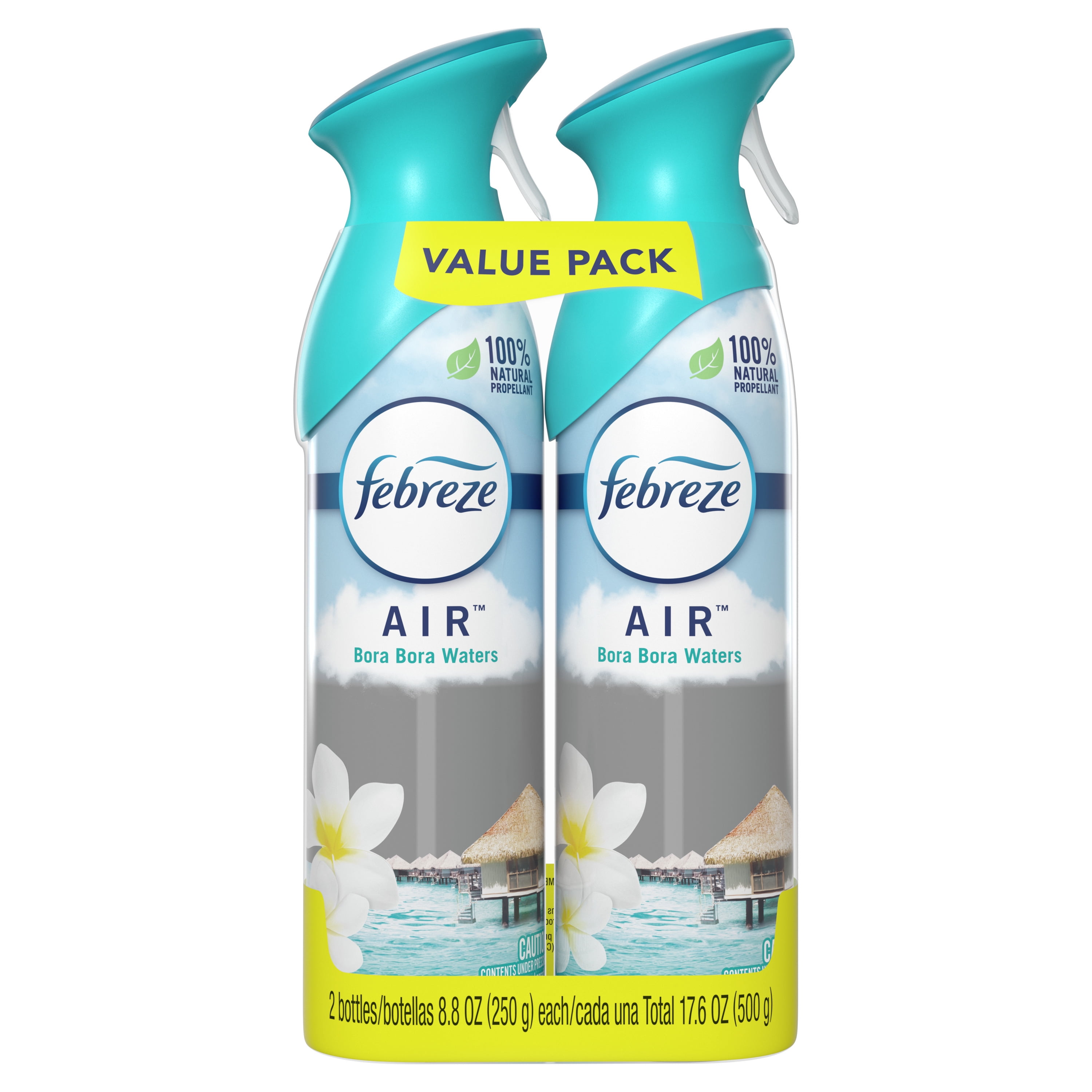 Febreze Odor-Fighting Air Freshener, Bora Bora Waters, Pack of 2, 8.8 oz