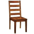thumbnail image 2 of Furniture of America Hagrid Wood Dining Chair in Tobacco Oak (Set of 2), 2 of 6
