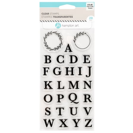 American Crafts Hampton Art Clear Stamps-Letters 3