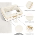 thumbnail image 4 of Bolsa de maquillaje Prite Christmas Gifts, transparente, impermeable, beige, 4 of 8