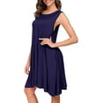 thumbnail image 2 of Vestido informal sin mangas de verano para mujer, vestidos sueltos para cubrir la playa, vestido sin mangas Adepaton WMZL-935-29, 2 of 7