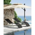 thumbnail image 3 of 2-Pack Patio Lounge Chairs, Adjustable Reclining Chaise Loungers for Pool/Beach/Backyard, Lightweight Aluminum Frame, 3 of 6
