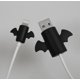 thumbnail image 3 of Protector de Cable de Ángel enrollador funda protectora de dibujos animados lindo organizador de cables soporte de hebilla de mordida para iPhone negro ER, 3 of 5