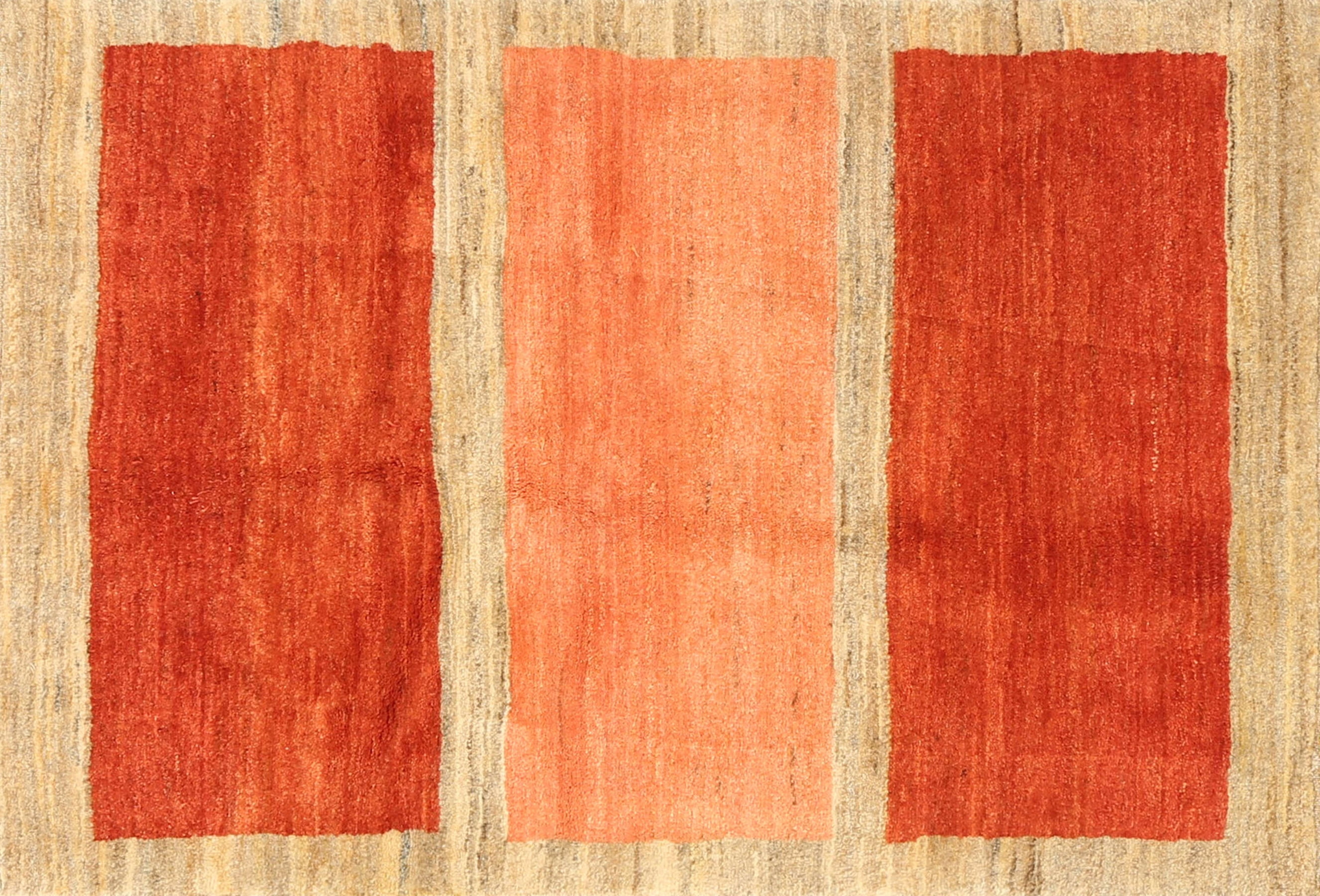 Ahgly Company Indoor Rectangle Contemporary Neon Red Abstract Area Rugs