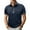 Navy, variant on Afuyipoi Men’s Button-Front Short-Sleeve Polo Shirt with Pocket, Casual Turn-Down Collar Top Beige Size L