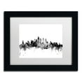 thumbnail image 2 of Trademark Fine Art "Philadelphia PA Skyline B&W" Canvas Art by Michael Tompsett, White Matte, Black Frame, 2 of 4