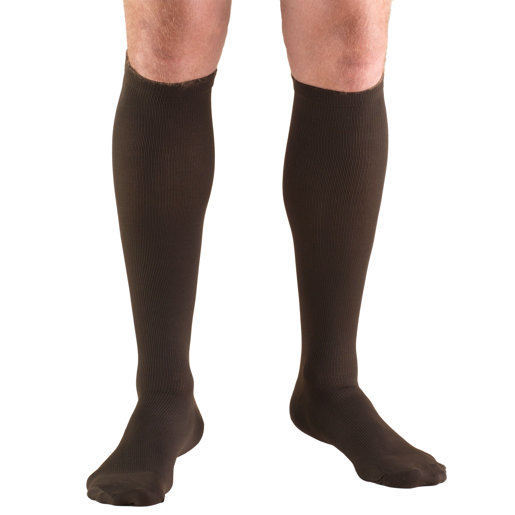 Women's Mild Compression 8-15 mmhg Striped Knee High Black Socks Size 9-11