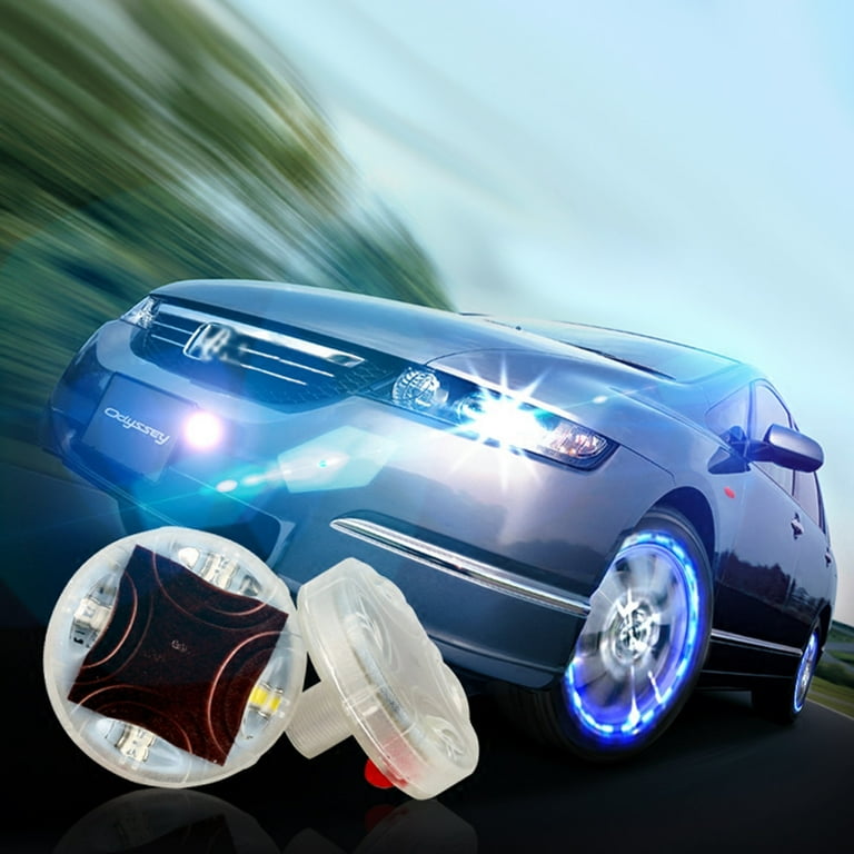 Toutek Car Wheel Light Solar LED Flash Tire Tyre Valve Cap Lamp