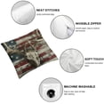 thumbnail image 4 of Acheng American Flag Pillow Cover Antlers Deer Skull Throw Pillow Cover Zebra Leopard Print Decorative Pillow Cover Skeleton Deer Head Wildlife Hunting Cushion Cover,2 Pcs White, 4 of 6
