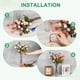 thumbnail image 4 of Uxcell 12 Paquete de Flores de Bola de Crisantemo Artificial de 20.08 pulgadas 5 cabezas Ramo de Crisantemo de Seda Blanco, 4 of 6
