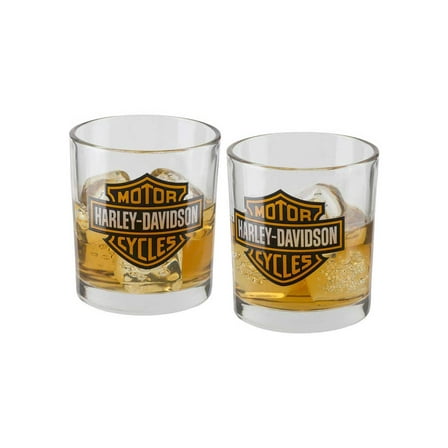 Harley-Davidson Core Bar & Shield Double Old Fashioned Set - 10 oz. HDX-98707, Harley Davidson