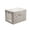 Grey, variant on 1 Pc Fabric Storage Bin with Natural Cedar Moth Protection, Clothes Organizer Box (17.7" x 9.05" x 11.8") with Dual Zipper Clear Window for Sweaters & Wardrobe, Beige
