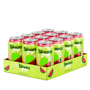 Bloom Nutrition Pop Prebiotic Soda, Watermelon Lime, 12 fl oz, 12 Pack