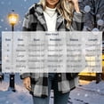 thumbnail image 3 of Staron Winter Coats for Women Hooded Plaid Casual Long Sleeve Warm Loose Oversized Jacket, Black L, 3 of 7