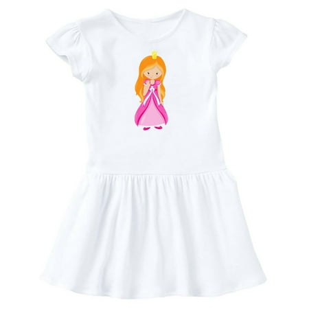 

Inktastic Cute Princess Orange Hair Princess In Pink Dress Gift Toddler Girl Dress