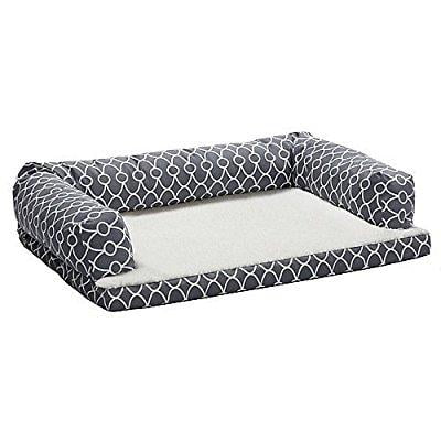 Midwest Quiet Time Defender Orthopedic Dog Sofa, 33.75" L X 53.5" W X 11" H, Teflon Gray