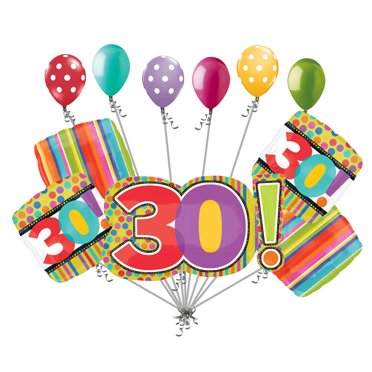 30th Birthday Decorations Gifts For Her Him Men Women Dirty 30 Birthday Party Supplies Happy Birthday Banner 30 Gold Number Balloons And Confetti Balloons Walmart Com