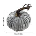 thumbnail image 2 of Orangide Pumpkin Decoration Velvet Fabric Simulated Pumpkin Ornament for Fall Thanksgiving Table Centerpiece Shelf Display, 2 of 7