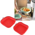 thumbnail image 1 of 2Pcs Resuable Silicone Fryer Liner Collapsible Square Silicone Fryer Pot for Baking Cakes Bread Meat High Temperature Resistance, 1 of 8