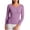 Purple, variant on Miqool Womens Long Sleeve Thermal Shirts Casual V Neck Soft Stretchy Breathable Lightweight Base Layer Underwear Top