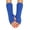 Blue, variant on Womens Fingerless Knitted Gloves Simple Solid Color Half Finger Wrist Arm Warmers With Thumb Hole Thick Warm for Autumn And Winter Brown