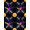 Black Multicolor, Pattern 11, variant on Design&I 8'x10' Washable Area Rug Snag-Free Record Vinyl Phonograph Player Featuring Musical Motifs Retro for Dining Room, Large Office, Lounge