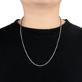 thumbnail image 2 of SanThree Pure Titanium Round O Chain Necklace for Men & Women, 3mm Durable Skin Friendly Solid Titanium Clasp Link Chain Unisex Birthday Valentines Day Gift, 2 of 10
